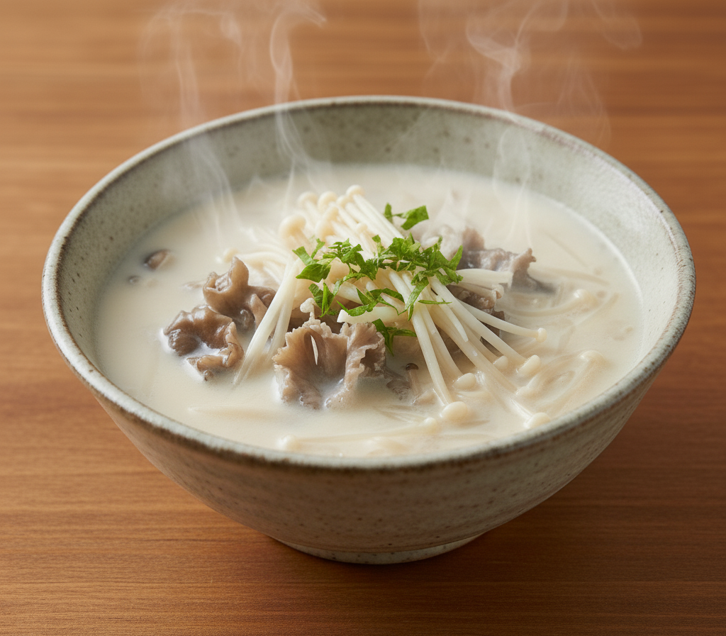 きのこの豆乳スープの料理写真