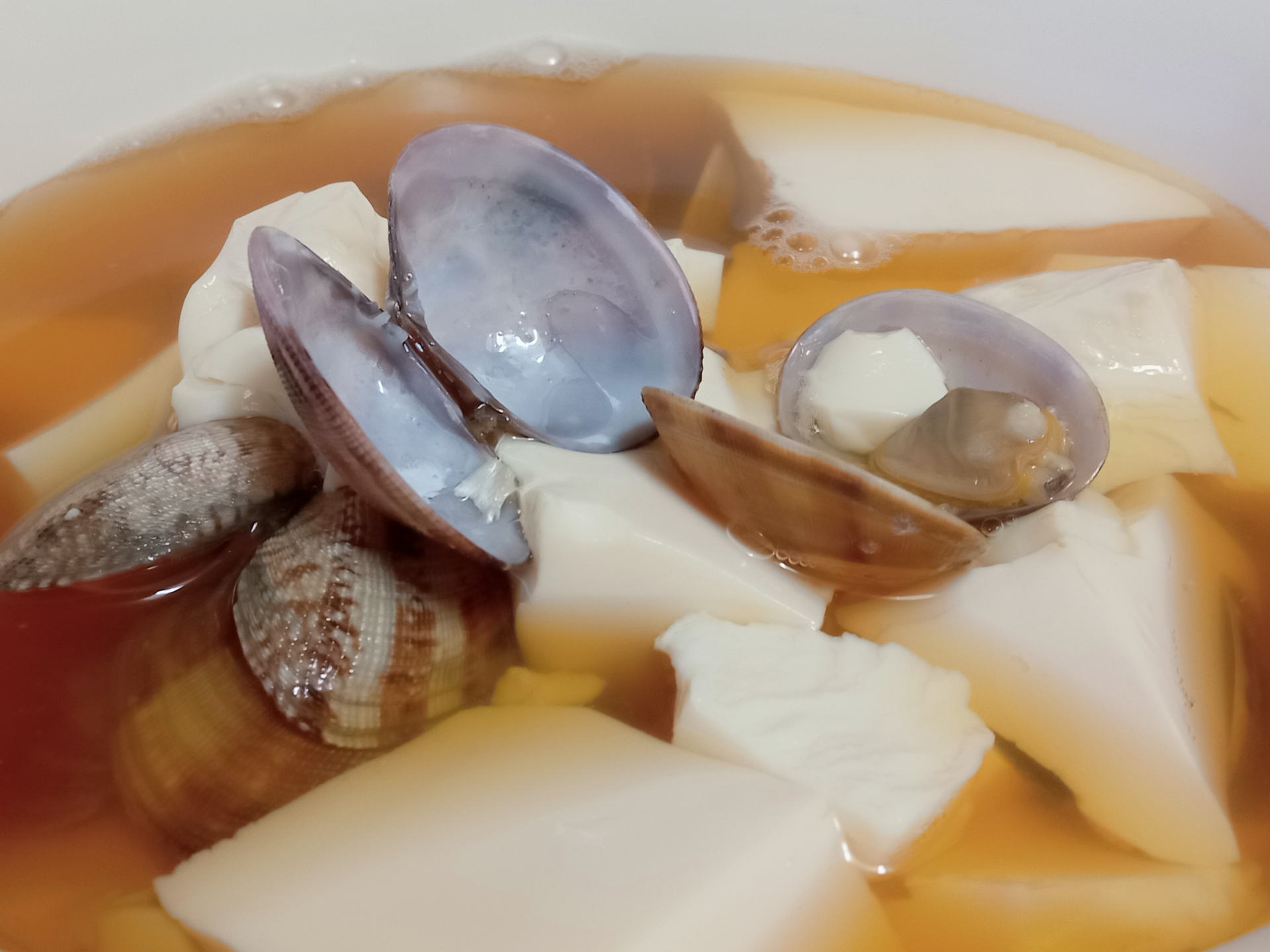 あさりと豆腐のスープ