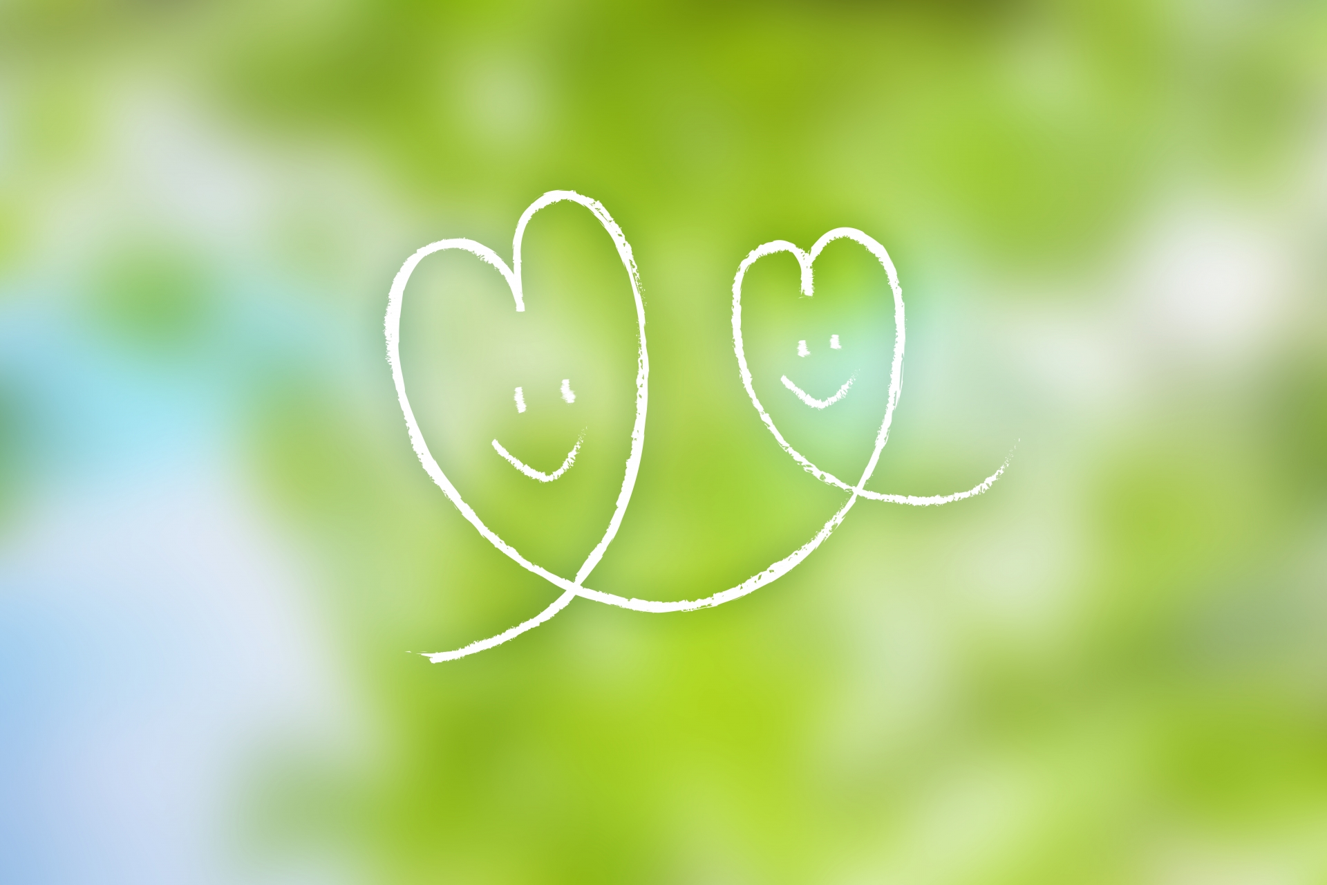 ハートマークが二つ連なったイラスト