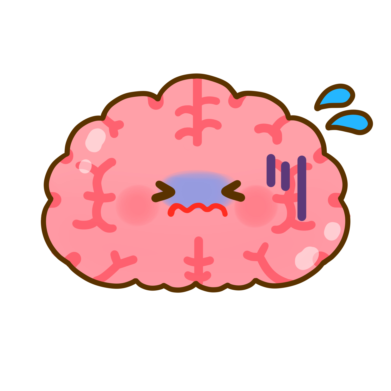 弱った脳のイラスト