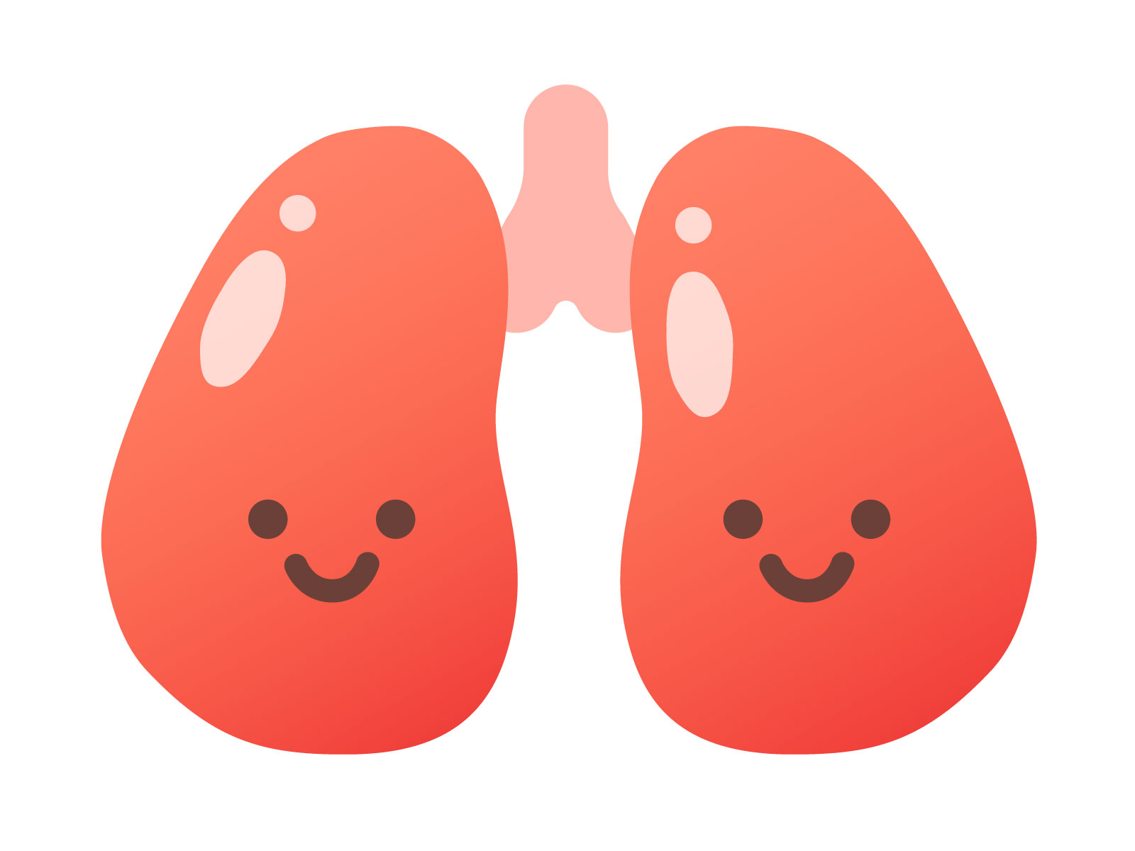 健康な肺のイラスト