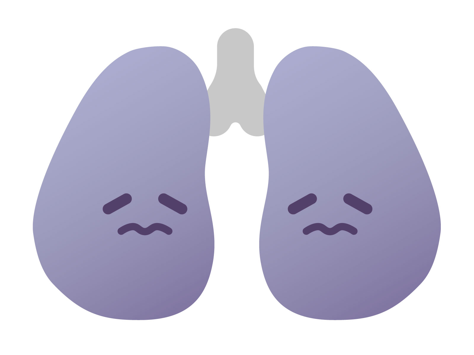 弱った肺のイラスト