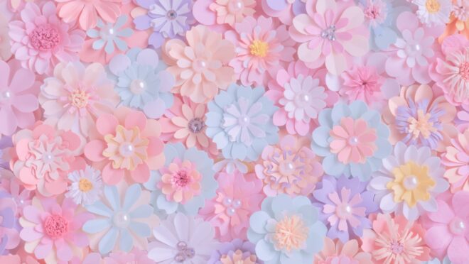 紙で作られた花